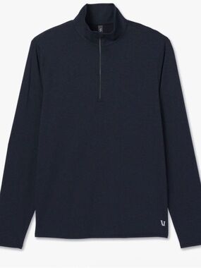 Vuori Navy Ease Performance Half-Zip Long Sleeve Pullover